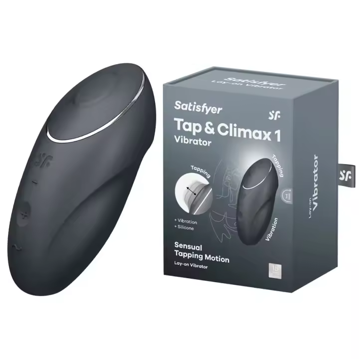 SATISFYER TAP AND CLIMAX 1 VIBRADOR Y TAPPING COLOR NEGRO JUGUETES SEXUALES - 1