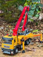 Camión De Bombeo De Hormigón De Escala 1/32 Juguete De Coche De Aleación Vehículo De Ingeniería Con Sonido Luz Puertas Abiertas Colección Regalo Para Niños - details 0