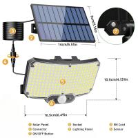 Lámpara Solar Exterior Con Sensor De Movimiento 234LED Luz De Seguridad Impermeable Para Jardín Y Garage Modos Múltiples Luz De Pared Solar Moderna - details 6