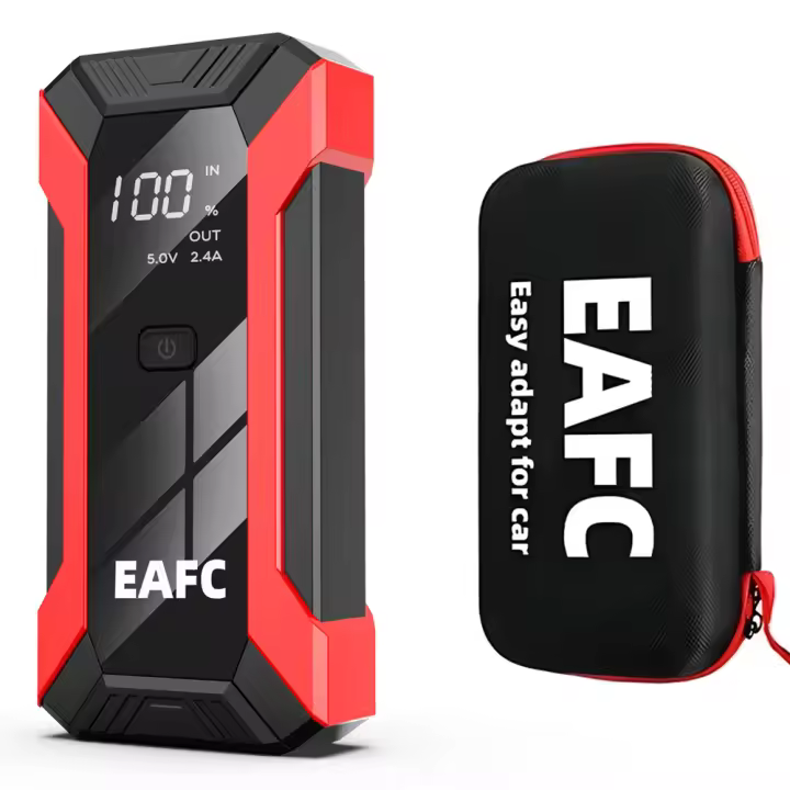 Arrancador de batería de coche de 2000 A, cargador rápido, banco de energía para arranque de emergencia de 12 V con luz LED con bolsa de almacenamiento - 1