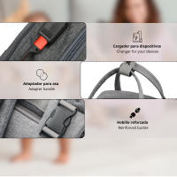 LUTODY - Mochila portátil para bebés con cuna cambiador de pañales, bolsillo térmico para biberones, plegable e impermeable - Ideal para cargar teléfono móvil, tablet y más dispositivos - details 2
