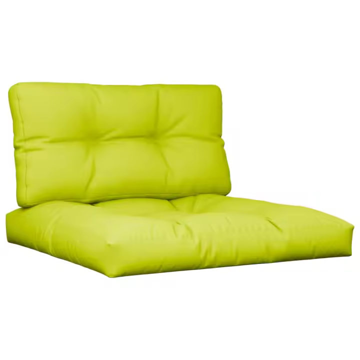 vidaXL Cojines para sofá de palets 2 unidades tela 70 x 70 x 12 cm Color Rojo,  Verde brillante,  Estampado de hojas y mas Cojín Decorativo de Asiento Cojines de muebles de salon - 1