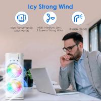 Aire acondicionado portátil, refrigerador de aire con LED de 7 Colores, temporizador, 3 velmodades, 120 ° Lap, Adelante - details 0