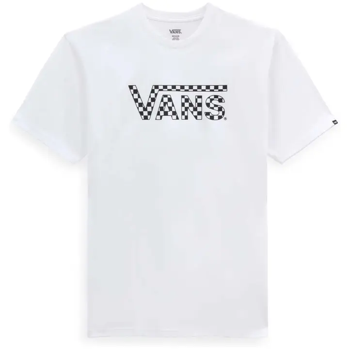 Camiseta de Manga Corta Vans Checkered para hombre en color blanco - 1