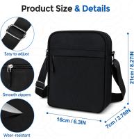 Bolso de hombro pequeño de Lona, Bolso bandolera ligero, Bolso Cruzado con múltiples bolsos de gran capacidad para hombre - details 3