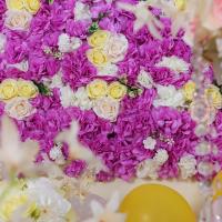6Pcs Paneles De Flores Artificiales Rosas Y Euforbia En Seda Para Decoración De Fondo De Bodas Y Fiesta Decoración Del Hogar Y Eventos - details 3