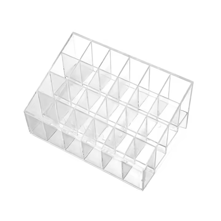Estuche De Organizador Para Labiales Y Joyería De Maquillaje Transparente 1 Pieza Soporte De Exhibición De Labiales Caja De Almacenamiento Para Cosméticos - 1