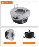 Nueva Diseño IP65 Impermeable Foco LED Recubierto GU10/MR16 Encaje Redondo Cuadrado Bombilla De Luz Térmica Enclavamiento Aluminio Blanco - details 9