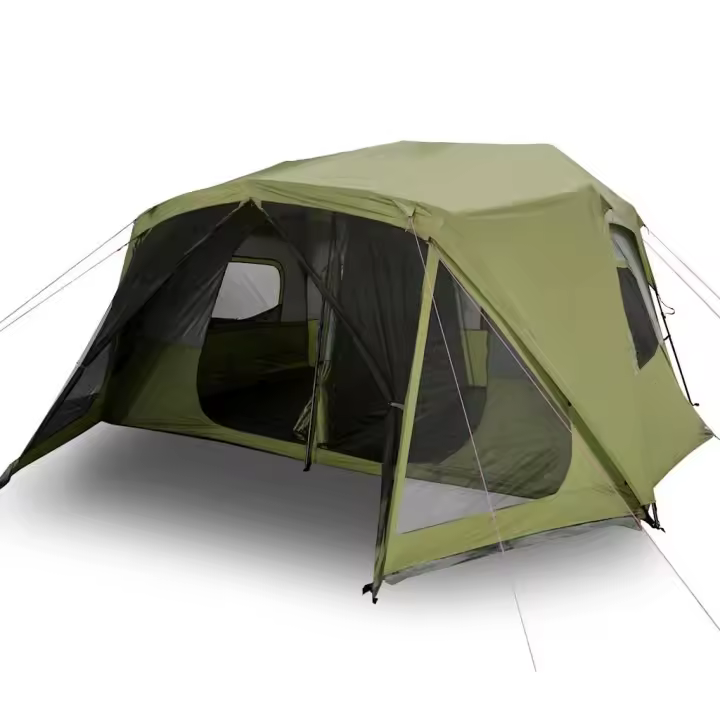 vidaXL Tienda familiar 10 personas impermeable apertura rápida verde - 1