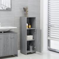 vidaXL Armario de baño madera contrachapada 30x30x95 cm en color Blanco/Roble ahumado/Roble Sonoma y más | almacenamiento funcional diseño moderno para baño dormitorio sala - details 7