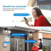 Hiseeu sistema de cámara de seguridad, NVR de 10 canales, video HD de 5MP, WiFi de 2.4GHz, audio bidireccional, detección de movimiento, visión nocturna en color, giro de 355° y inclinación de 90°, impermeable IP66, Visión nocturna - details 2