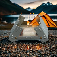 Estufa Plegable De Bolsillo Ultra-ligera Para Uso Exterior Y Camping Duradera Sin Químicos De Interés Soldadura Espaciosa - details 0