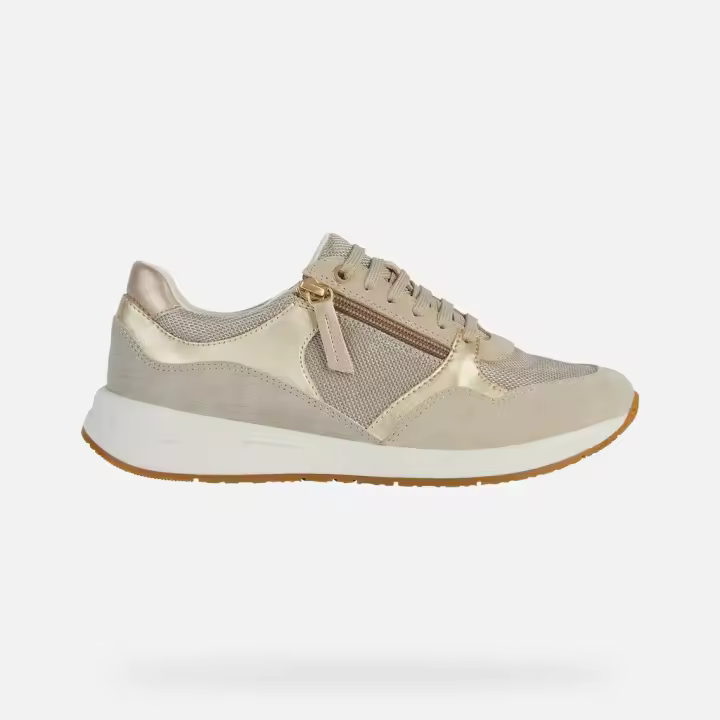 Geox mujer zapatillas lt taupe bulmya B-textile +suede D36NQB 01122 C6738 - 1