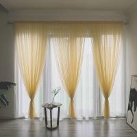 Cortina De Tules Sólida Y Transparente 100x200cm Para Sala De Estar Y Dormitorio Panel De Cortina Exterior Moderno Sin Doble Capa Ni Aislamiento Solar - details 37