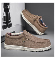 Zapatos Casuales Para Hombre En Lona Cómodos Y Ligeros Transpirables Zapatillas Planas Slip-on Para Conducir Talla Grande 47 - details 17