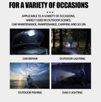 Linterna LED De Alta Potencia Recargable Con Luz Lateral Y 3 Modos De Iluminación Para Camping Y Aventuras Al Aire Libre - details 9