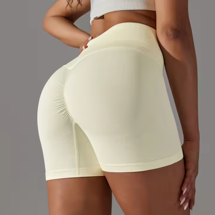 SSITO Pantalones cortos deportivos de Yoga sin Costura para Mujer, pantalones cortos deportivos para Cycling, trotar, fitness, High Belt, Push Up, Pantones cortos de Gimnasio, Mallas, ropa de yoga - 1