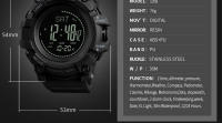 Reloj Deportivo Para Hombre Skmei 1358 Con Altimetro Y Compasso Resistente Al Agua Pantalla Digital Medidor De Presión Y Temperatura Reloj De Pulsera Adecuado Para Actividades Al Aire Libre - details 17