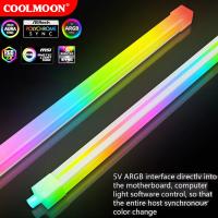 Barra De Luz Decorativa Para Estuche De Computadora DC5V3Pin ARGB 30cm Aura Sync 4-lados Luz Colorida Para DIY Gaming Ambiental - details 0
