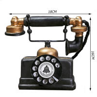 Teléfono De Línea Vintage Retro Estilo Antiguo Exquisito Trabajo Ornamento De Escritorio Para Hogar Hotel Oficina - details 10