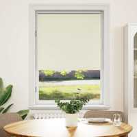 vidaXL Persiana opaca enrollable 120x175 cm color en color Café/Blanco crudo/Rojo | protección solar decorativa para ventanas hogar oficina dormitorio fácil de instalar - details 1
