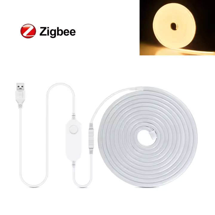Tira De LED Neón Inteligente RGB Zigbee 3.0 USB 5V Compatible Con ZigBee Hub Bridge SmartThing Alexa Tuya Para Decoración De Hogar - 1