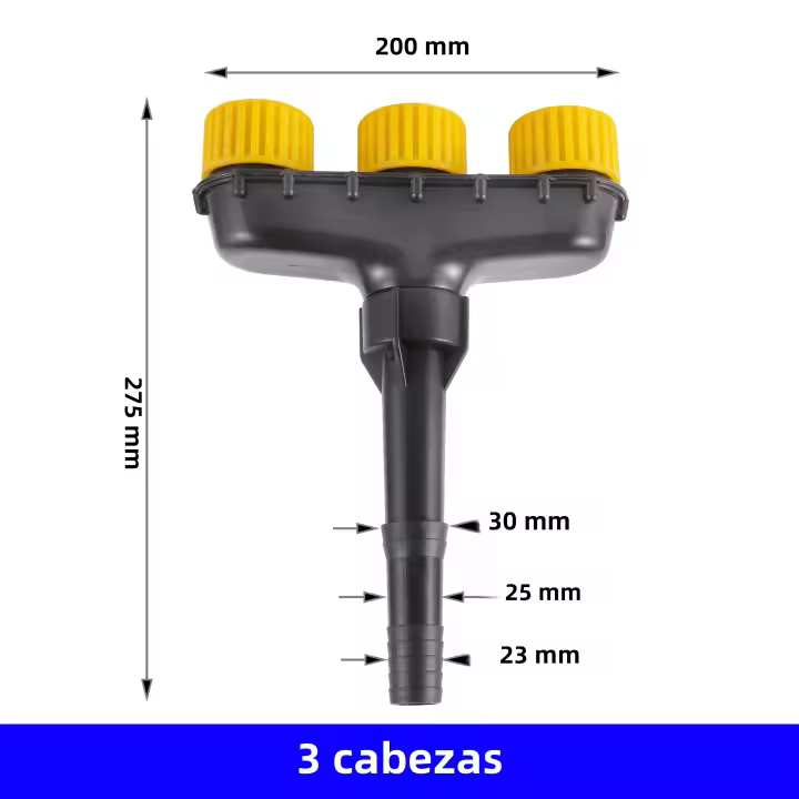 Atomizador De Gran Flujo Para Jardín Y Agricultura Regadío Ajustable Herramienta De Riego Para Pasto Y Vegetales 3/4/5/6 Maneras Tamaño 20*27.5cm Color Amarillo+ Negro - 1