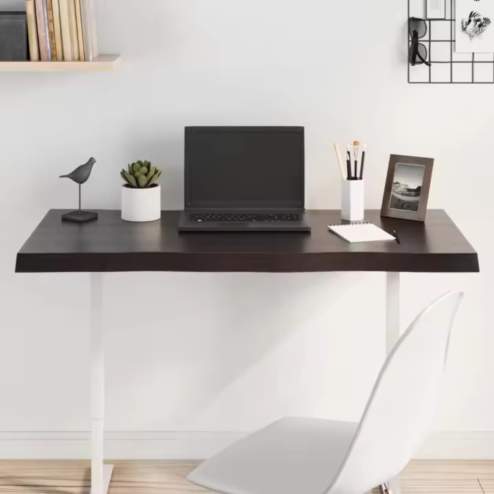 Table Top Dark Brown 100x60x(2-4)cm Roble sin tratar - 1