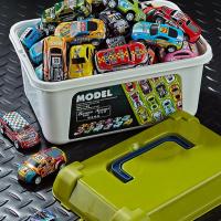 Juego De Coches De Carreras Miniatura Para Niños Con Caja De Almacenamiento Regalo De Navidad Para Niños Varones Colección De Vehículos Retroalimentados Sin Batería Material ABS - details 7