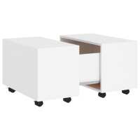 vidaXL Mesa de centro madera contrachapada 60x60x38 cm Blanco, Negro, Gris Mesita de Salón o Comedor o Auxiliar Mesa de Café Meuble Salón - details 8