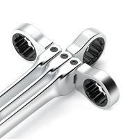 Juego De Llaves De Encaje Ratchet Con Cabeza Flexible 72 Dientes Acero Cromo Vanadio Herramienta Manual Para Reparación De Coches Terminado En Espejo - details 5
