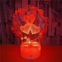 Lámpara De Noche 3D Nighdn 'I LOVE YOU' Regalo De San Valentín Para Novios Luz LED Colorida Decoración De Habitación Romántica Forma De Corazón - details 13
