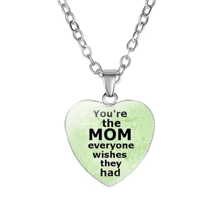 Amor de Mamá Corazón Collar de cristal de regalo simple coreano de Día DE LA Madre - 1