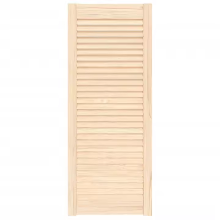 vidaXL Madera Maciza de Pino Puerta Tipo Persiana 99,3x39,4cm Celosía Rejilla Color Natural,  Blanco, y mas - 1