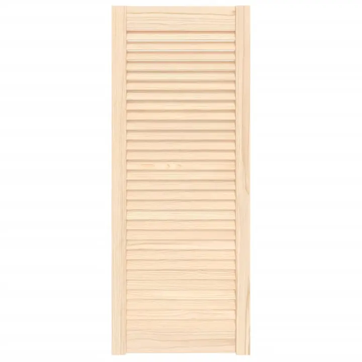 vidaXL Madera Maciza de Pino Puerta Tipo Persiana 99,3x39,4cm Celosía Rejilla Color Natural,  Blanco, y mas - 1