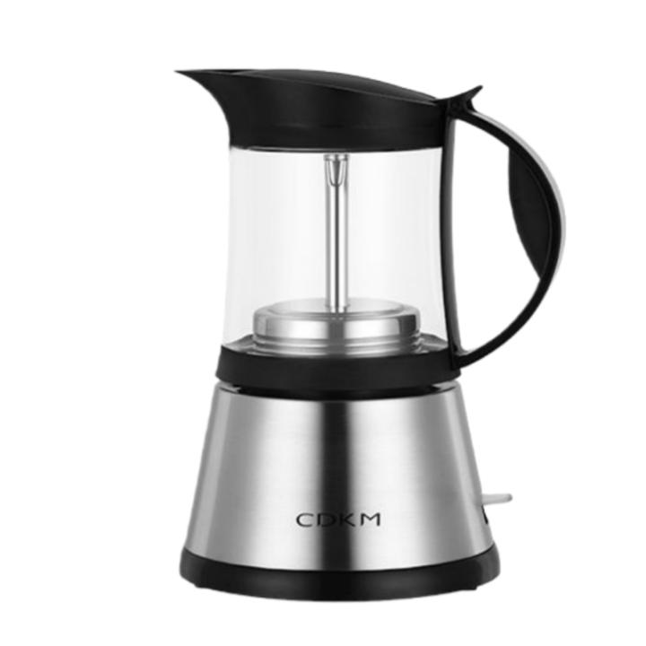 CDKM Moka pot coffee Semi-Automatic Glass Coffee Machine Visual Extraction Automatic Power-Off with Coffee Filter Design 340ml