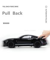 Coche De Deportes De Aleación De Metal Mustang Shelby GT500 1/18 Tamaño Grande Con Puertas Abiertas Para Niños Juguetes Y Regalos Vehículos De Metal - details 6