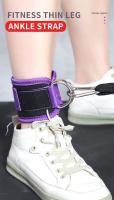 LOOGDEEL Apoyabrazos De Rodilla Con Cinturones Doble D-Ring Para Entrenamiento De Piernas Soporte De Tobillo Ajustable Con Colchón Para Abductores De Pie En Nylon Color Rosa/Azul/Negro/Morado Verde - details 0