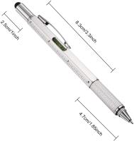 Bolígrafo Multifuncional 7 En 1 Stylus Táctil Con Destornillador Regla Nivel Refillable Y Lápiz De Punto De Escritura 1.0mm - details 7