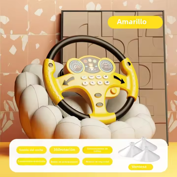Juguete De Simulación Para Niños Volante De Coche Con Música Y Sonidos Juguete Educativo Para Copilotos Para Carro De Mano - 1