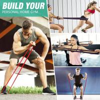 Juego de 4 bandas de resistencia para fitness - Bandas de resistencia pesadas, medias y ligeras - Bandas elásticas para fitness - Bandas elásticas deportivas - Bandas de fitness - Bandas de dominadas - Extra fuertes - details 2