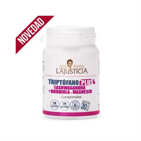 ANA MARIA LAJUSTICIA TRIPTOFANO PLUS CON ASHWAGANDHA  RHODIOLA Y MAGNESIO 60 COMPRIMIDOS - 1