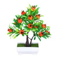 Planta Artificial De Bonsái De Frutas Con Naranja Manzana Limón Decoración Para El Hogar Y Sala De Estar Arbolado Falso De Tamaño Pequeño - details 6