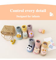 Zapatillas De Bebé Con Dibujos Animados Lindos Calcetines Para Piso Antideslizantes Algodón Suave Invierno Primer Pasos Para Niño Y Niña Nuevos Recién Nacidos - details 4