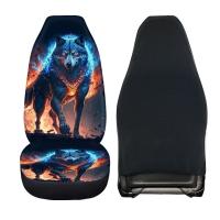 Protector De Asiento Delantero De Coche Personalizado 3D Impresión De Animal Universal Apto Para Todas Las Estaciones 2 Piezas - details 5