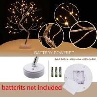 Luces De Árbol Con 108 LED En Blanco Cálido USB/Batería Operadas Para Interior/Exterior Ramadan Decoración Navideña De Cobre - details 1