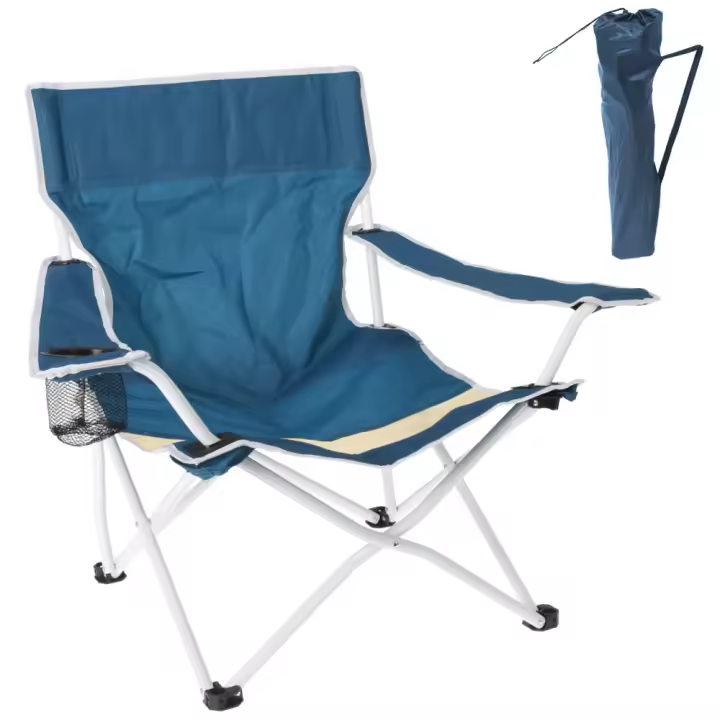 SILLON FIJO PLEGABLE LUXE AZUL - 1