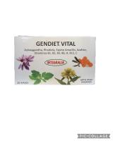 Gendiet Vital  20 viales. Integralia.  Complemento alimenticio que ayuda a combatir el cansancio, aumenta la fortaleza y resistencia física ayudando controlar estrés,  buen apoyo en periodos de tensión nerviosa y ansiedad. Ashwaganda, Roduola, azafra - details 0