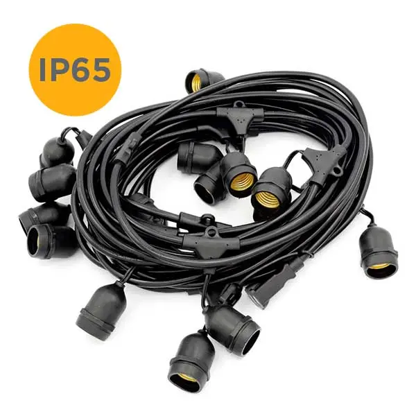 LEDSTORE Guirnalda Luces Exterior 10 Metros, Guirnaldas Exterior LED con 10+1 4W G45 Bombillas 3000K, Conectable IP65 Impermeable Cadena de Luces para Terraza Jardín Trasero Cafe Fiesta Boda, - 1