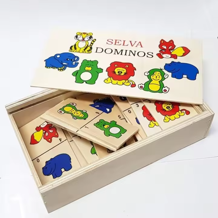 Merca9 - Juego de Dominó Infantil Selva con Ilustraciones Vistosas y Fichas Perfectas para Niños - 1